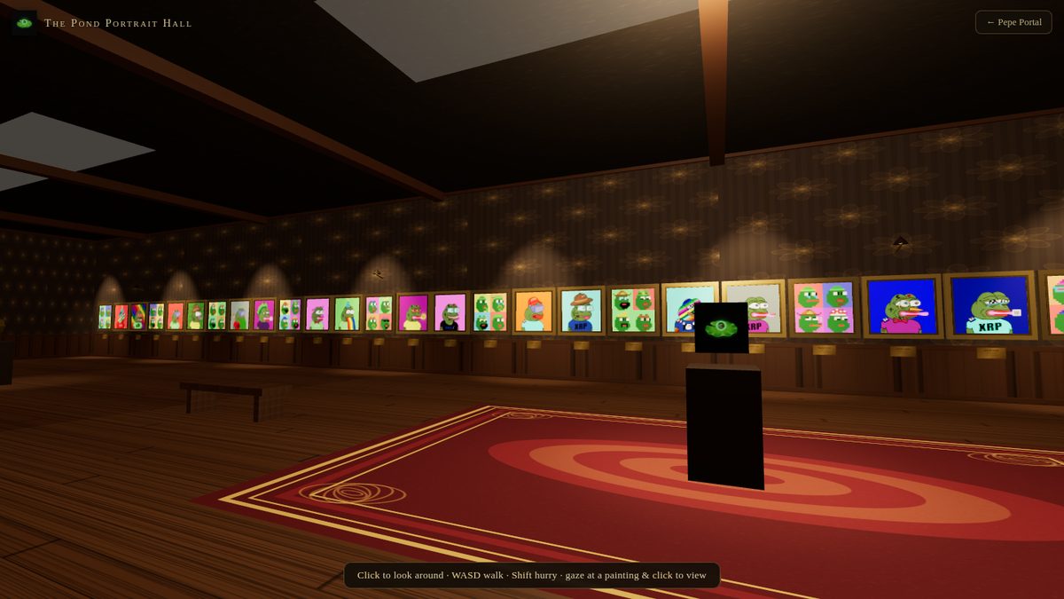 Inside the Pond Portrait Hall — the main gallery